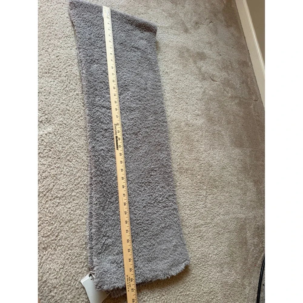 Barefoot Dreams Scarf CozyChic Knit Plush NEW Gray Taupe